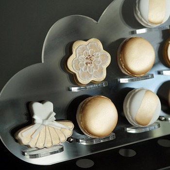 50% καυτές εκπτώσεις!! Clear Cloud Acrylic Cupcake Donuts Holder Wedding Dessert Biscuits Rack Display