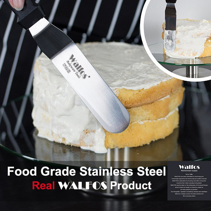 WALFOS nerūsējošā tērauda sviesta kūkas krējuma nazis lāpstiņa kūkai gludāka glazūra glazūra smērētājs Fondant konditorejas kūkas dekorēšana