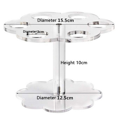 6/8/16 caurumi Akrila saldējuma konusa turētāja statīvs caurspīdīgs displejs mājas ballītei virtuves statīvs atkārtoti lietojami cepšanas rīki aksesuāri