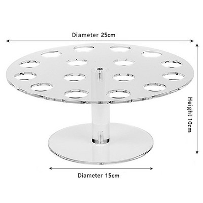 6/8/16 caurumi Akrila saldējuma konusa turētāja statīvs caurspīdīgs displejs mājas ballītei virtuves statīvs atkārtoti lietojami cepšanas rīki aksesuāri