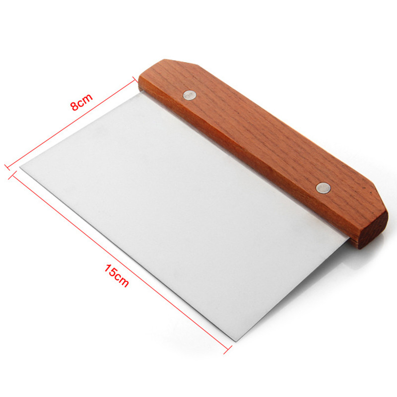 Rozsdamentes acél tésztavágó tésztakés süteménykaparó mérleggel sütés sütemény főző tésztakaparó sütési tartozékok