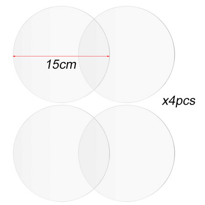 Apaļi akrila kūku diski DIY Art Tukšs dēlis Caurspīdīgs kūku paplātes statīvs Cepšanas piederumi Kāzu dzimšanas dienas ballīšu dekorēšanai