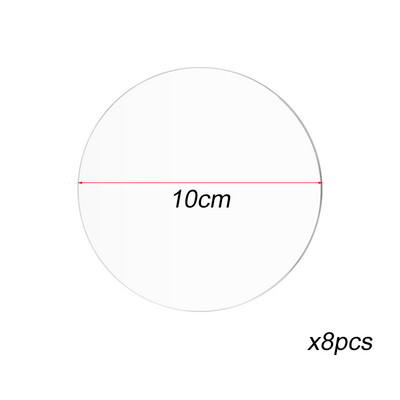 Apaļi akrila kūku diski DIY Art Tukšs dēlis Caurspīdīgs kūku paplātes statīvs Cepšanas piederumi Kāzu dzimšanas dienas ballīšu dekorēšanai