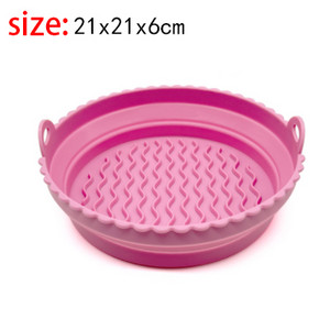 Virtuves gaisa fritieris Silikona čaulas Atkārtoti lietojams gaisa cepšanas katls Saliekams Bļods Grozs Apaļš Karstumizturīgs Gaisa Fryer Cepeškrāsns piederumi