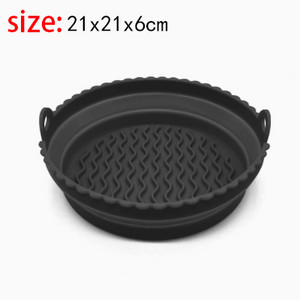 Virtuves gaisa fritieris Silikona čaulas Atkārtoti lietojams gaisa cepšanas katls Saliekams Bļods Grozs Apaļš Karstumizturīgs Gaisa Fryer Cepeškrāsns piederumi