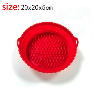 Virtuves gaisa fritieris Silikona čaulas Atkārtoti lietojams gaisa cepšanas katls Saliekams Bļods Grozs Apaļš Karstumizturīgs Gaisa Fryer Cepeškrāsns piederumi