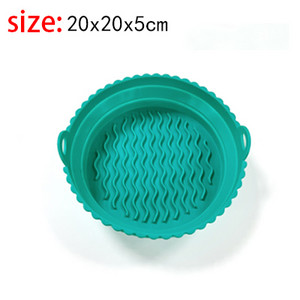 Virtuves gaisa fritieris Silikona čaulas Atkārtoti lietojams gaisa cepšanas katls Saliekams Bļods Grozs Apaļš Karstumizturīgs Gaisa Fryer Cepeškrāsns piederumi