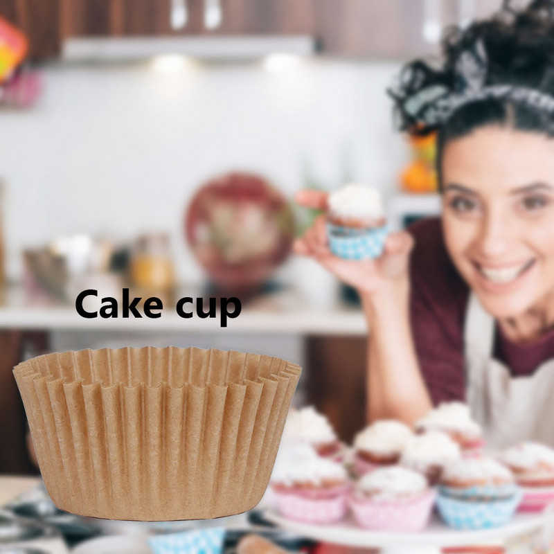 100 gab. Kēksiņu papīrs Kūku papīra glāze mafinu kārbiņas cupcake kāzu veidņu paplāte ballīšu mafinu iesaiņojuma konditorejas izstrādājumi