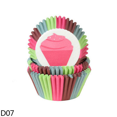 100 db papír muffin csésze doboz Cupcake bélés DIY Születésnapi Esküvő Karácsony Otthoni Party Sütés Desszert Kellékek Konyhai Kiegészítők