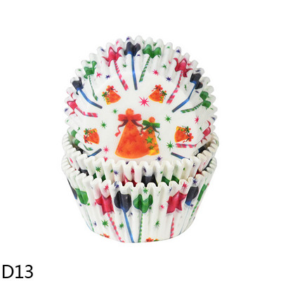 100 db papír muffin csésze doboz Cupcake bélés DIY Születésnapi Esküvő Karácsony Otthoni Party Sütés Desszert Kellékek Konyhai Kiegészítők