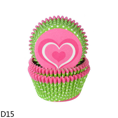 100 db papír muffin csésze doboz Cupcake bélés DIY Születésnapi Esküvő Karácsony Otthoni Party Sütés Desszert Kellékek Konyhai Kiegészítők