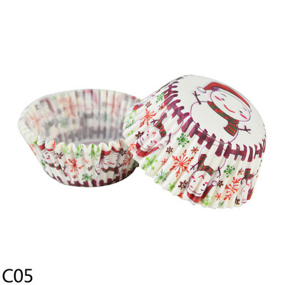 100 db papír muffin csésze doboz Cupcake bélés DIY Születésnapi Esküvő Karácsony Otthoni Party Sütés Desszert Kellékek Konyhai Kiegészítők