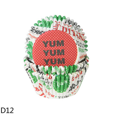 100 db papír muffin csésze doboz Cupcake bélés DIY Születésnapi Esküvő Karácsony Otthoni Party Sütés Desszert Kellékek Konyhai Kiegészítők