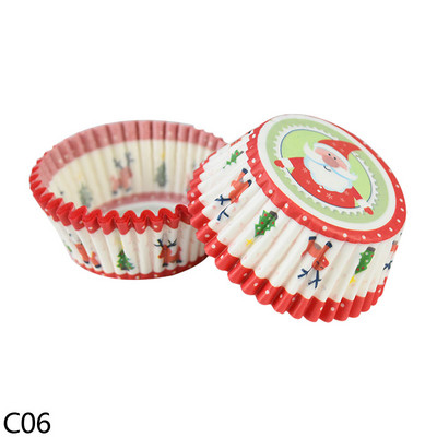 100 db papír muffin csésze doboz Cupcake bélés DIY Születésnapi Esküvő Karácsony Otthoni Party Sütés Desszert Kellékek Konyhai Kiegészítők