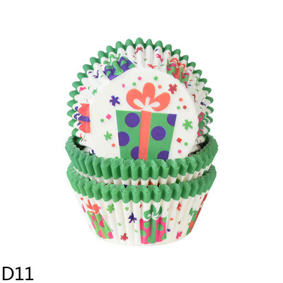 100 db papír muffin csésze doboz Cupcake bélés DIY Születésnapi Esküvő Karácsony Otthoni Party Sütés Desszert Kellékek Konyhai Kiegészítők