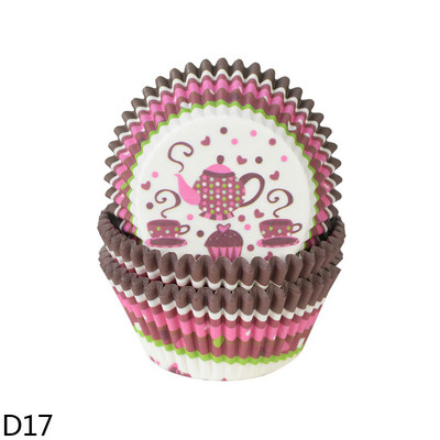 100 db papír muffin csésze doboz Cupcake bélés DIY Születésnapi Esküvő Karácsony Otthoni Party Sütés Desszert Kellékek Konyhai Kiegészítők