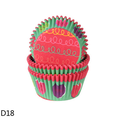 100 db papír muffin csésze doboz Cupcake bélés DIY Születésnapi Esküvő Karácsony Otthoni Party Sütés Desszert Kellékek Konyhai Kiegészítők