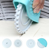 Vágó krimpelő görgős süti hullámos forma zsemle tésztavágó kerék hengerelt él kerék kézi vágó béka vágó