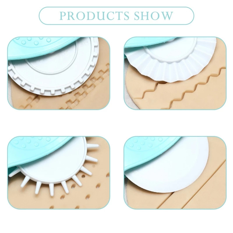 Vágó krimpelő görgős süti hullámos forma zsemle tésztavágó kerék hengerelt él kerék kézi vágó béka vágó