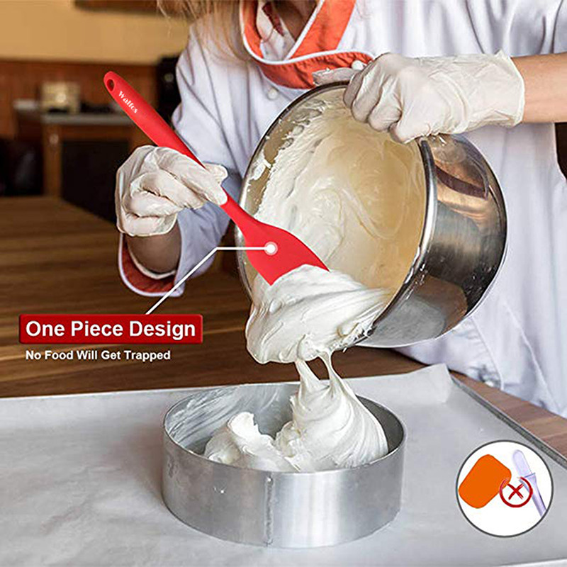 WALFOS Élelmiszer-minőségű tapadásmentes vaj főzőlapát szilikon spatula szett sütemény kaparó torta sütőlapát szilikon spatula