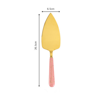 Nerūsējošā tērauda pasniegšanas kūka Zelta lāpstiņa pīrāgs konditorejas izstrādājumu griešanas nazis Fondant dalītājs maize Picas griezējs Butte lāpstiņa cepšanas rīks