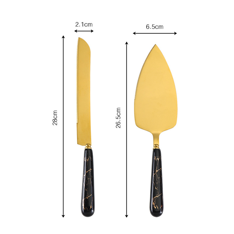 Nerūsējošā tērauda pasniegšanas kūka Zelta lāpstiņa pīrāgs konditorejas izstrādājumu griešanas nazis Fondant dalītājs maize Picas griezējs Butte lāpstiņa cepšanas rīks