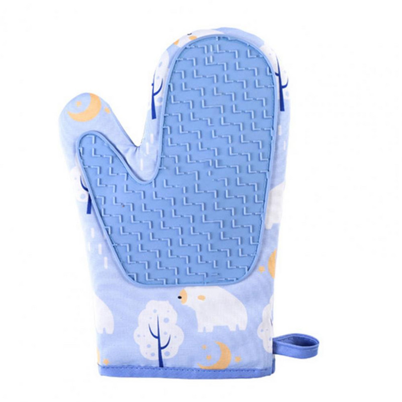 1 gab Premium silikona cepeškrāsns cimdu karstuma aizsardzība, mīksta pretslīdes silikona cimdu virtuves piederumi