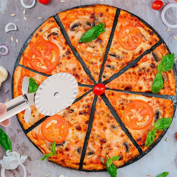 Κόφτης πίτσας από ανοξείδωτο ατσάλι με μοτίβο δαντέλας για ζύμη ζαχαροπλαστικής με ρολό Crimper ψησίματος κόφτης τροχών για το σπίτι εστιατόριο