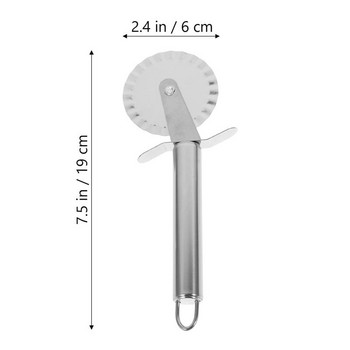 Резачка за пица от неръждаема стомана, дантелена шарка, единична ролка за тесто за сладкиши, щипка за печене, режещо колело за домашен ресторант