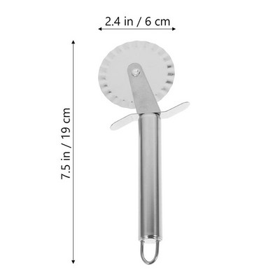 Nerūsējošā tērauda picas griezējs, mežģīņu raksts, viena rullīša mīklas mīklas rievojums cepšanai, griešanas riteņu griezējs mājas restorānam