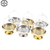 Átlátszó mini cukorka desszerttartó Cupcake kijelző állvány Esküvői műanyag ajándékdoboz vendég születésnapi parti dekorációhoz babazuhany