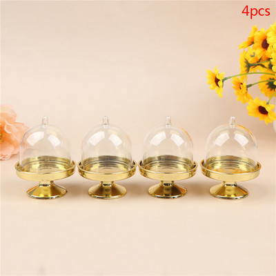 Átlátszó mini cukorka desszerttartó Cupcake kijelző állvány Esküvői műanyag ajándékdoboz vendég születésnapi parti dekorációhoz babazuhany