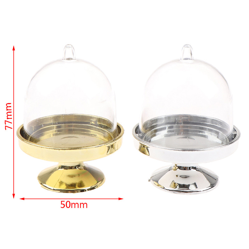 Átlátszó mini cukorka desszerttartó Cupcake kijelző állvány Esküvői műanyag ajándékdoboz vendég születésnapi parti dekorációhoz babazuhany