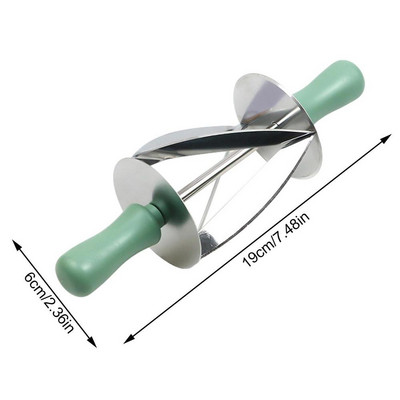 Rozsdamentes acél croissant görgős tésztahenger, többfunkciós vágóhenger Többcélú sütési kellékek otthoni konyhai pékekhez