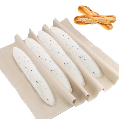 Кърпа за печене на сладкарски изделия Ленена ферментирала кърпа Подложка за печене Тесто Пекарски тигани за втасване на хляб Багет Ленена кърпа