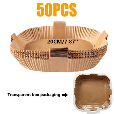 Oro gruzdintuvė specialus popierius Airfryer vienkartiniai padėklai Aliejui atsparus vandeniui atsparus kepimo popierius, skirtas Manga Grill BBQ oro gruzdintuvės priedai