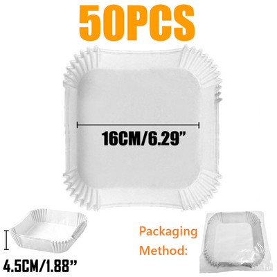 Oro gruzdintuvė specialus popierius Airfryer vienkartiniai padėklai Aliejui atsparus vandeniui atsparus kepimo popierius, skirtas Manga Grill BBQ oro gruzdintuvės priedai