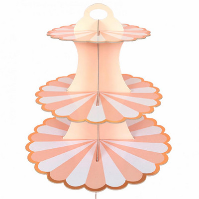 Háromrétegű tortaállvány esküvői parti desszert asztal cukorka gyümölcstál torta eldobható finom papír csipke szélű asztaldísz tálca