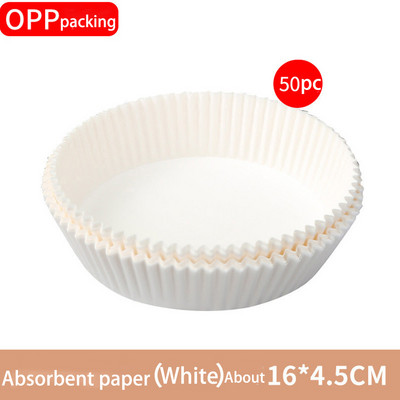 25/50 gab vienreizējās lietošanas gaisa cepšanas silikona paplāte ērtai tīrīšanai, piemērota apaļai picai grila pannas paklājiņiem gaisa cepšanas ierīces cepšanas piederumiem