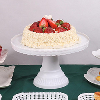 Стойка за торта Издръжлива 3 цвята гладка повърхност Държач за кексчета Чиния за торта Дисплейна чиния Десертна витрина за сватба