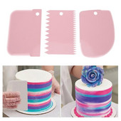 3 gab./komplekts Konditorejas lāpstiņa Plastmasas konditorejas izstrādājumu mīklas griezējs cepšanai konditorejas izstrādājumi Mīklas skrāpja lāpstiņa kūkas dekorēšanai