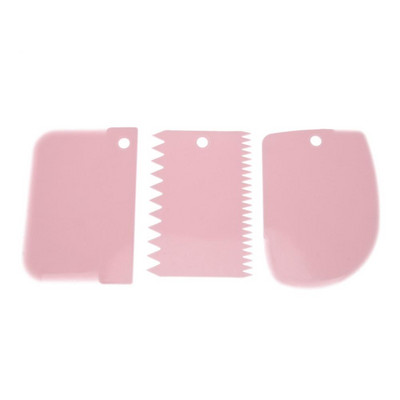 3 gab./komplekts Konditorejas lāpstiņa Plastmasas konditorejas izstrādājumu mīklas griezējs cepšanai konditorejas izstrādājumi Mīklas skrāpja lāpstiņa kūkas dekorēšanai