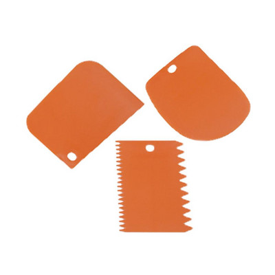 3 gab./komplekts Konditorejas lāpstiņa Plastmasas konditorejas izstrādājumu mīklas griezējs cepšanai konditorejas izstrādājumi Mīklas skrāpja lāpstiņa kūkas dekorēšanai