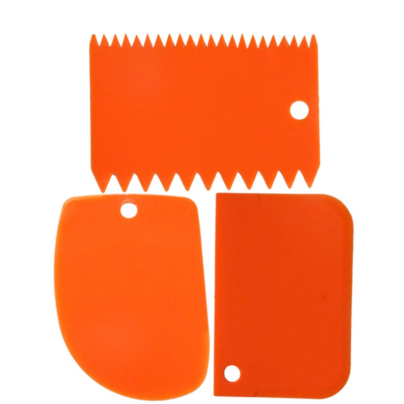 3 gab./komplekts Konditorejas lāpstiņa Plastmasas konditorejas izstrādājumu mīklas griezējs cepšanai konditorejas izstrādājumi Mīklas skrāpja lāpstiņa kūkas dekorēšanai