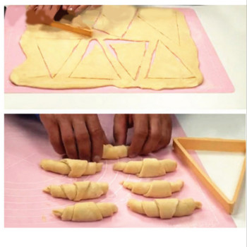 Инструменти за печене на сладкиши Пластмасова резачка за кроасани Форма за руло Машина за приготвяне на кроасани Линия за хляб Форма за тесто Лист Кухненски джаджи