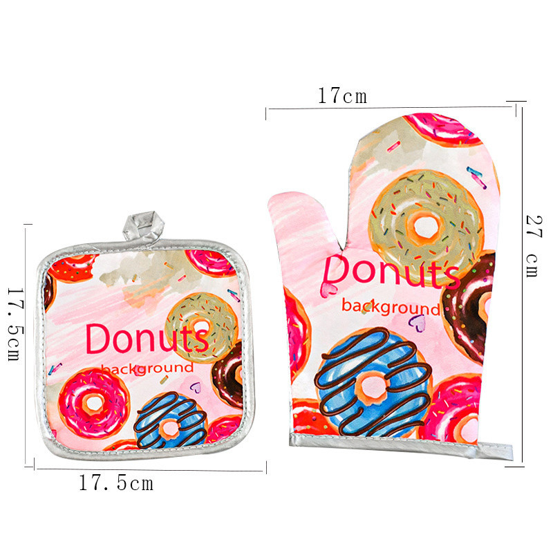 Saldais deserts virtuves cepeškrāsns cimdu spilventiņš Cupcakes mikroviļņu krāsns pretkarstuma izolācijas paklājiņš BBQ virtuļu cepšanas rīki aksesuāri dekori