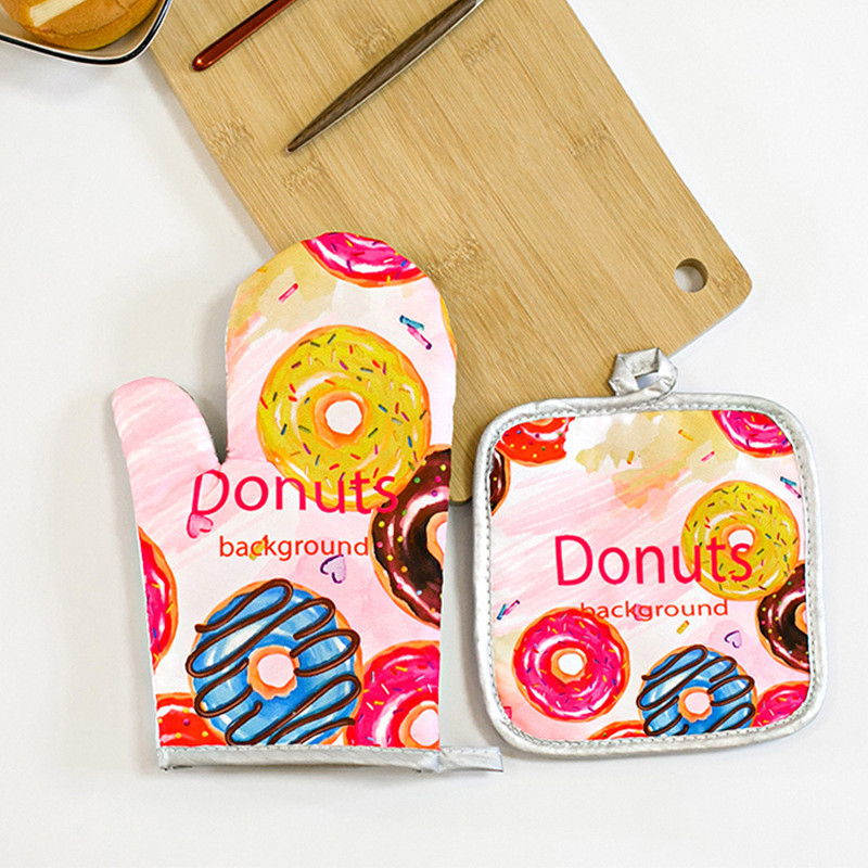 Saldais deserts virtuves cepeškrāsns cimdu spilventiņš Cupcakes mikroviļņu krāsns pretkarstuma izolācijas paklājiņš BBQ virtuļu cepšanas rīki aksesuāri dekori