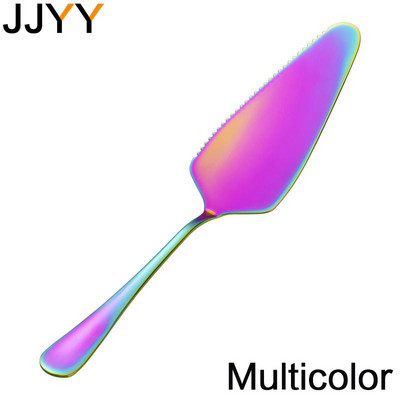 JJYY színes rozsdamentes acél fogazott szélű torta szerver pengevágó pite pizzalapát torta vajas krém spatula sütőeszköz