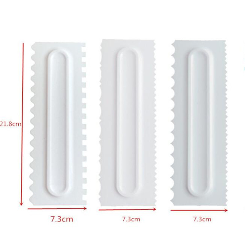 Tortų dekoravimo šukos Tortų gremžtuvas Sklandesnis kremas Tešlos dekoravimo glajų šukos Fondant mentelės Kepimo tešlos įrankiai