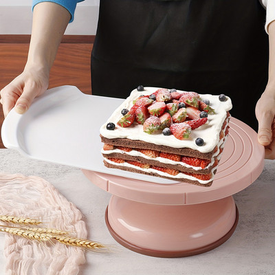 Háztartási pizza transzfer lapát torta átvivő tányér tortatálca átvivő gombóc torta mozgó tányér sütőeszköz